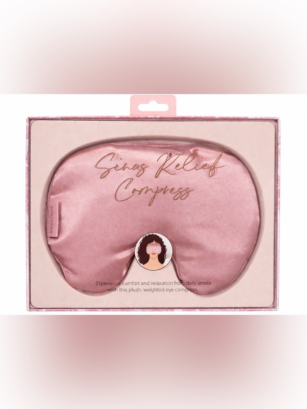 Sinus Relief Compress Eye Mask - Pink Satin